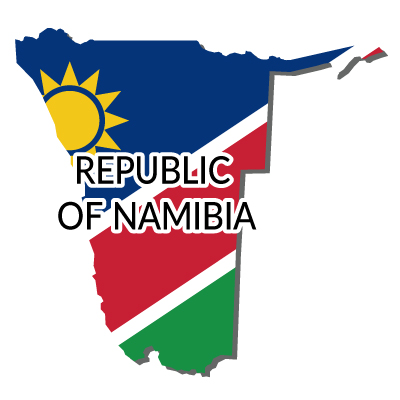 ナミビア共和国無料フリーイラスト｜英語・国旗付